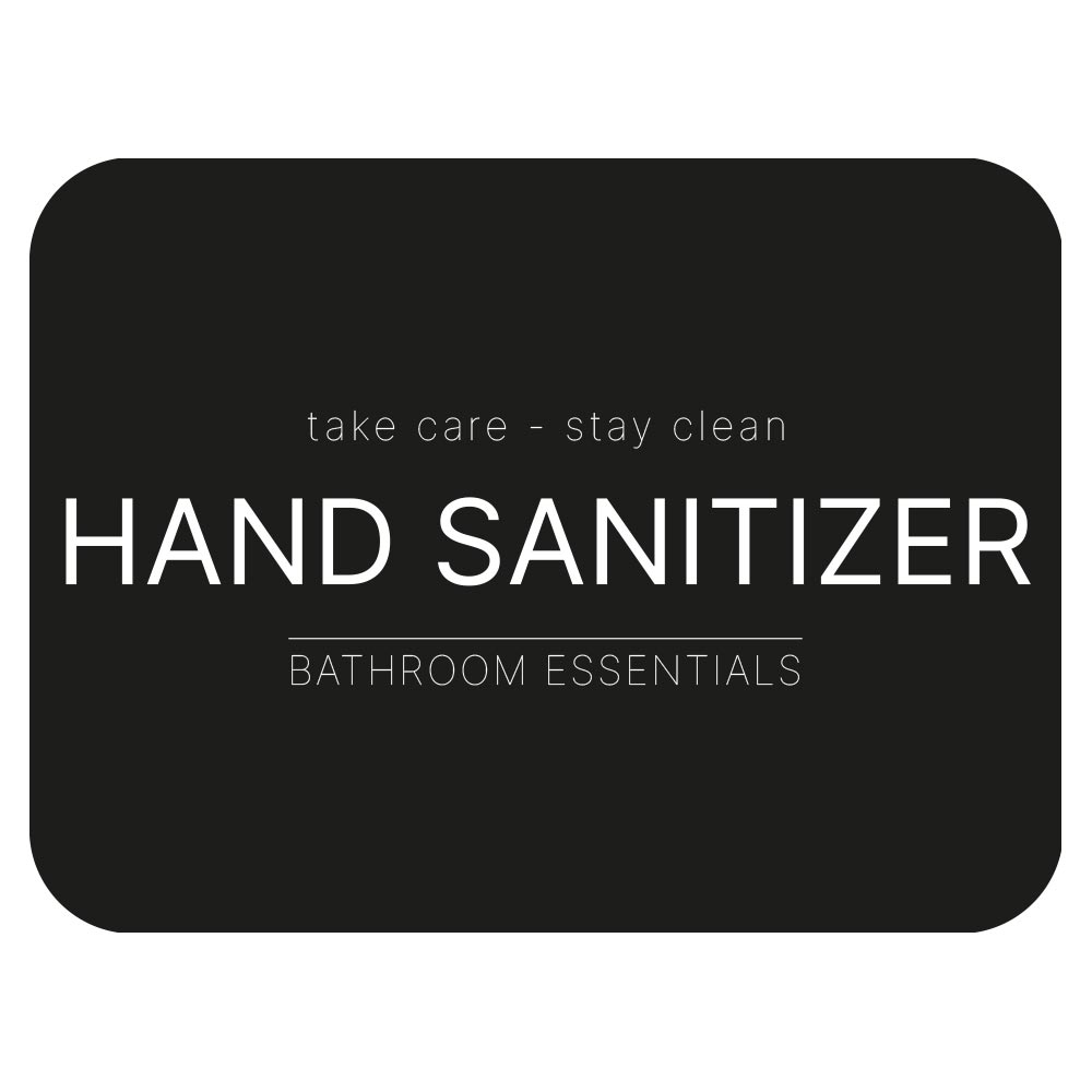 Klisteretikett - Hand Sanitizer - Mattsvart i gruppen Badrumstillbehör hos Beslag Online (10108-BO)