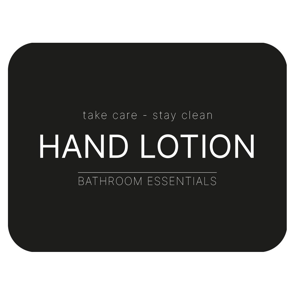 Selvklæbende Etiket - Hand Lotion - Mat Sort i gruppen Badeværelsestilbehør / Alle Badeværelsestilbehør / Sæbedispenser & Sæbe hos Beslag Online (10107-BO)