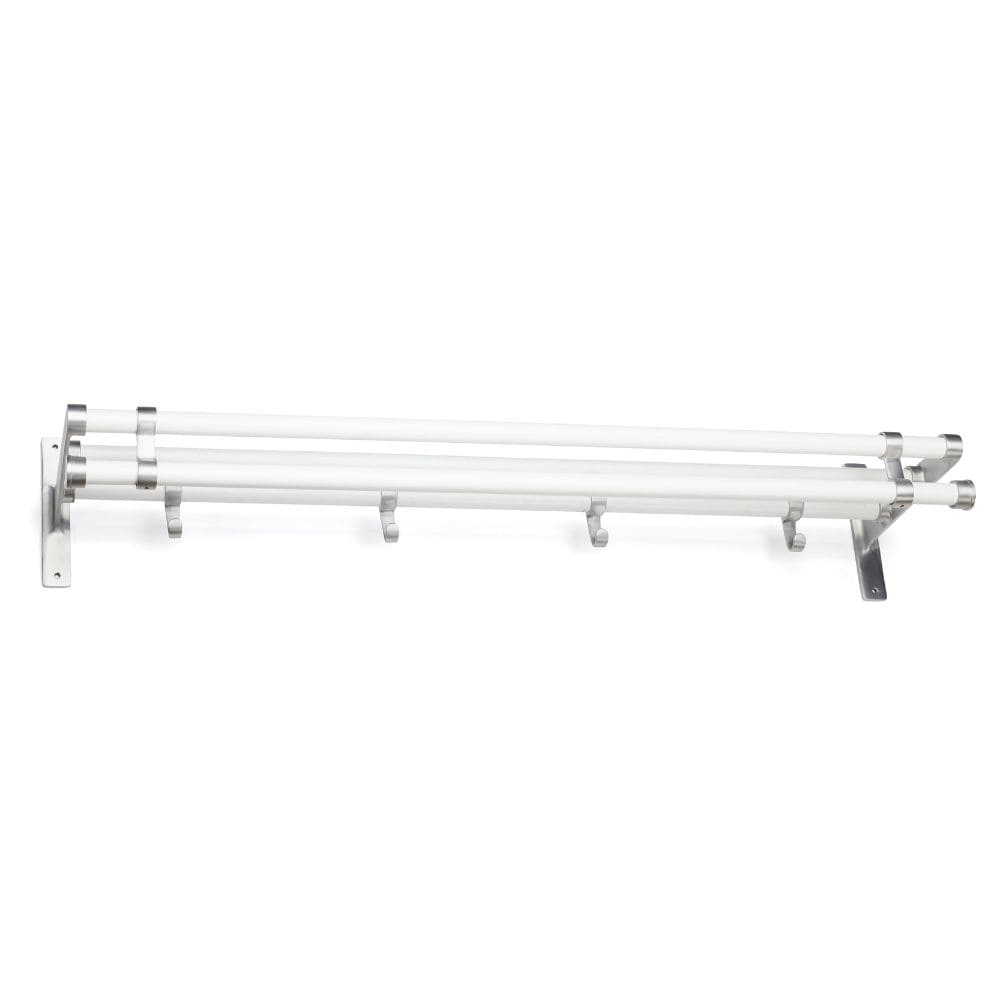 Hattehylde Elegant Plus - 1000mm - Hvid/Aluminium