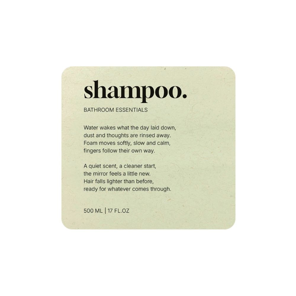Selvklæbende Etiket Premium - Shampoo - Beige