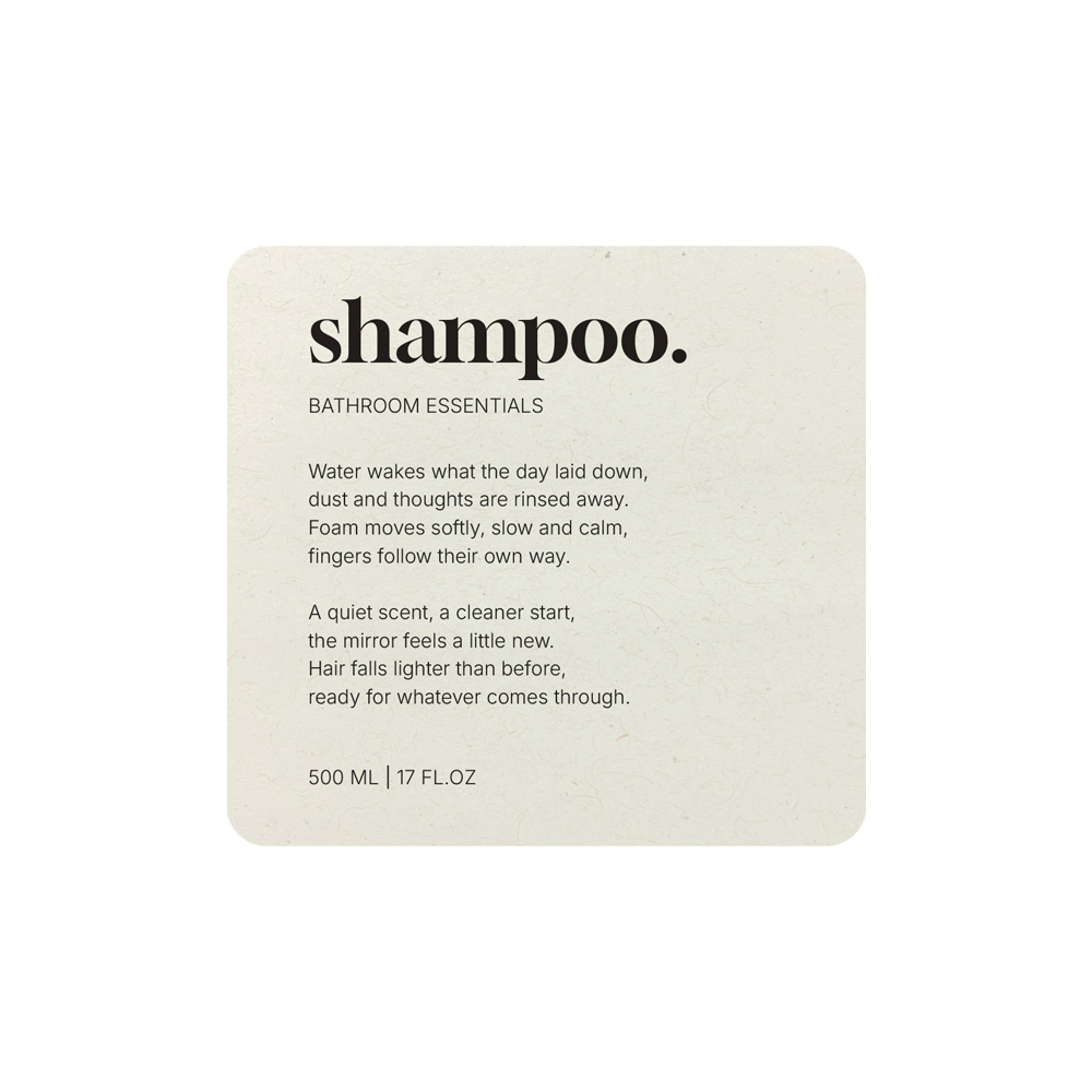 Selvklæbende Etiket Premium - Shampoo - Beige