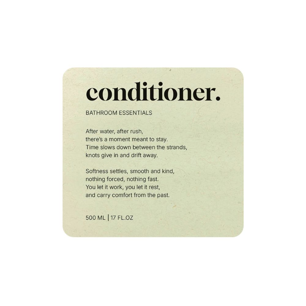 Selvklæbende Etiket Premium - Conditioner - Beige