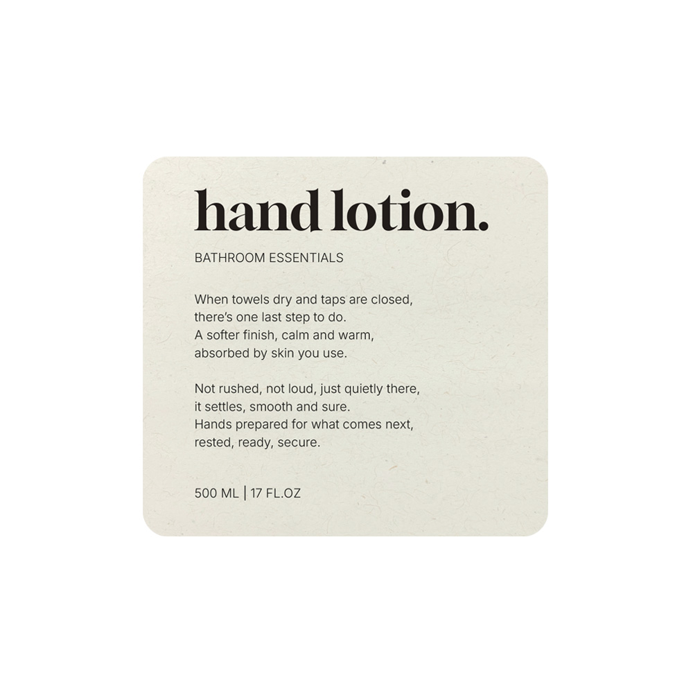 Selvklæbende Etiket Premium - Hand Lotion - Beige
