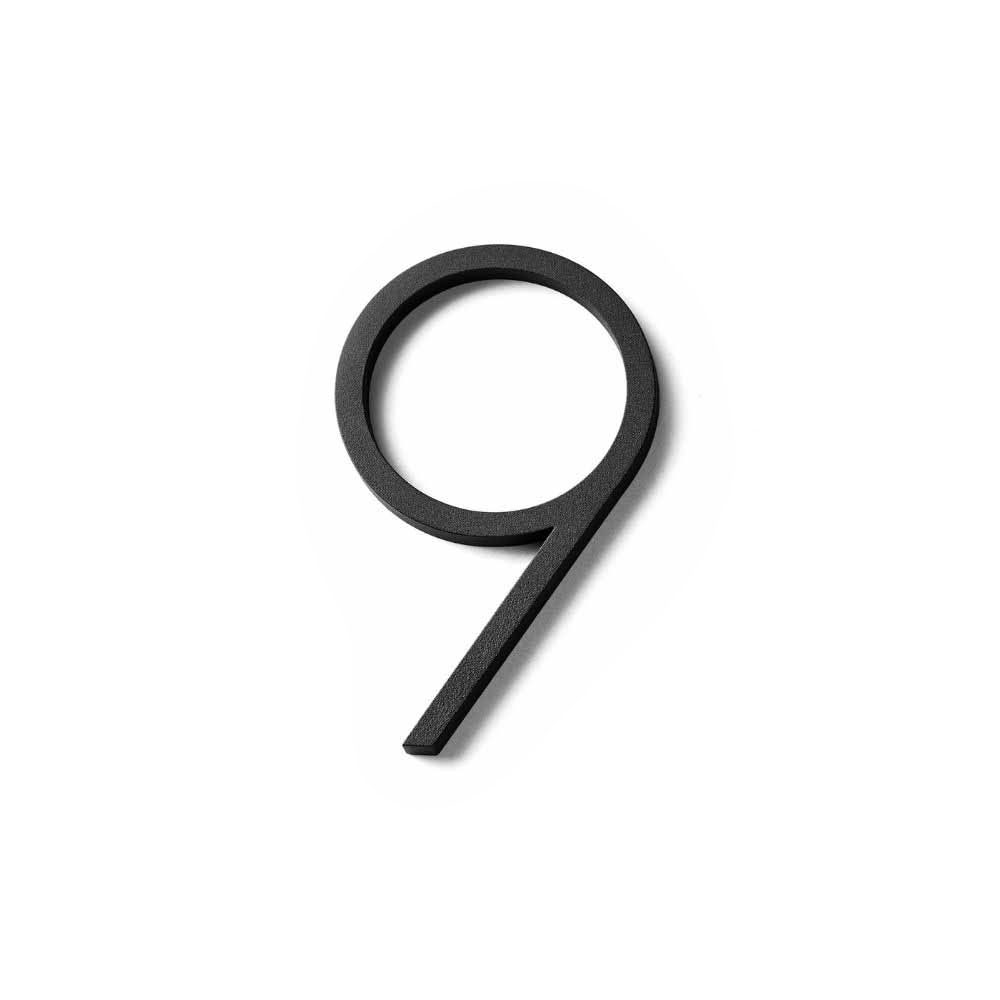 Husnummer Contemporary - 9 - Sort