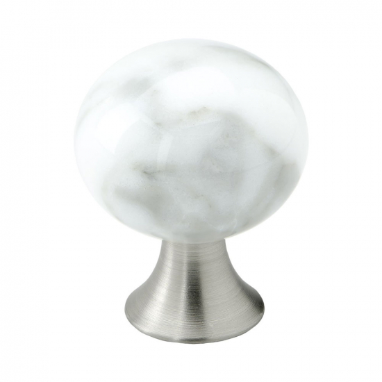 Knop Bead Straight - Carrara Marmor i gruppen Knopper / Farve/Materiale / Hvide hos Beslag Online (304060-11)