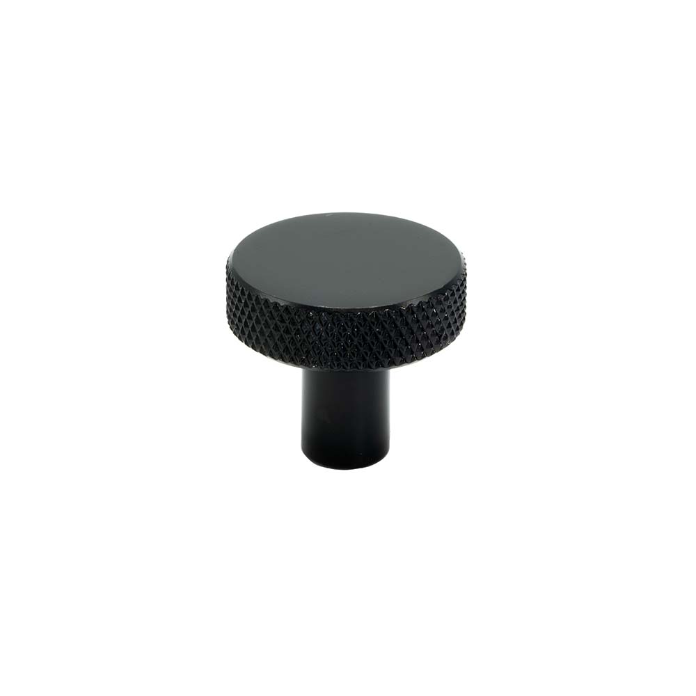 Knop Flat - 26mm - Mat Sort