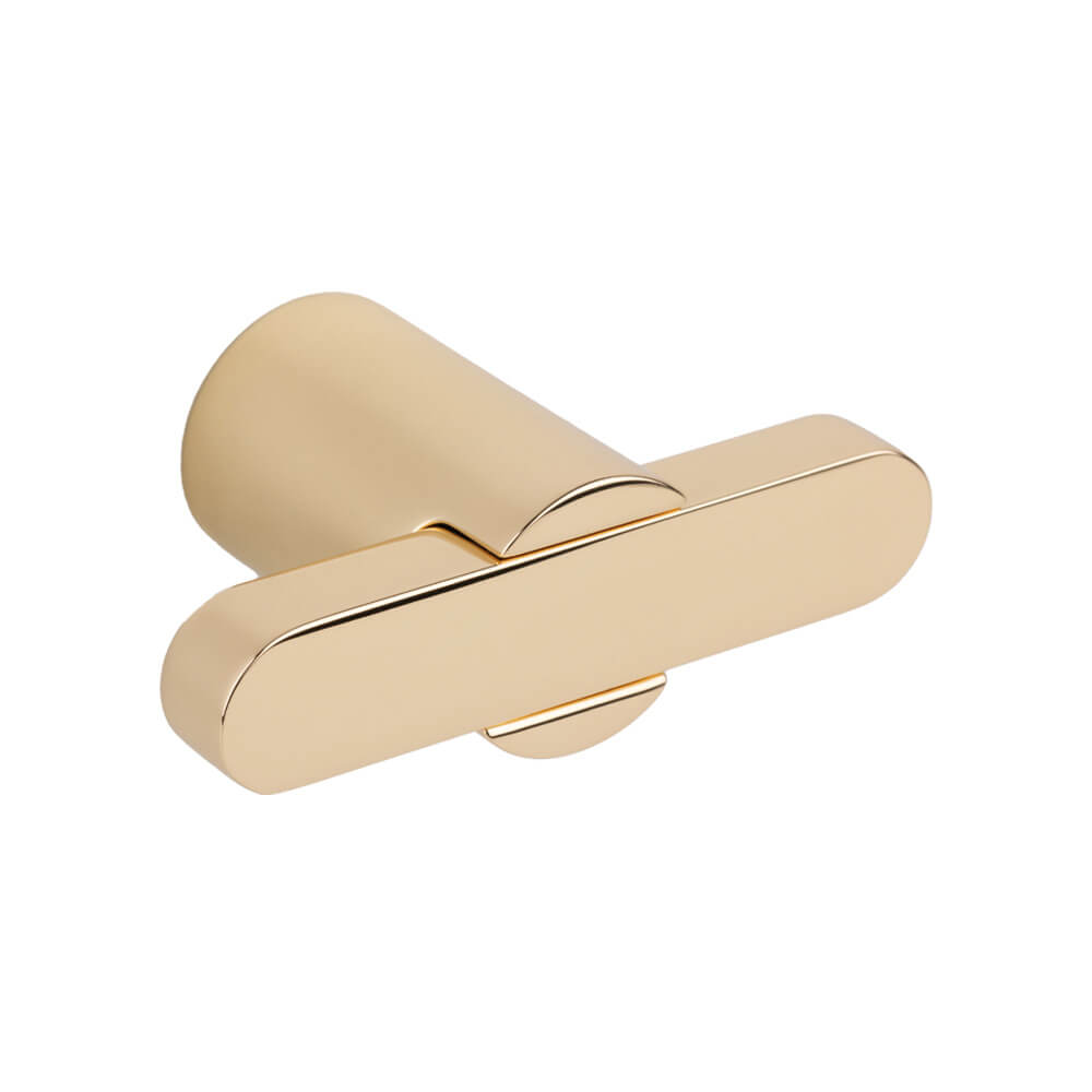 Knop T Fusion - Poleret Messing