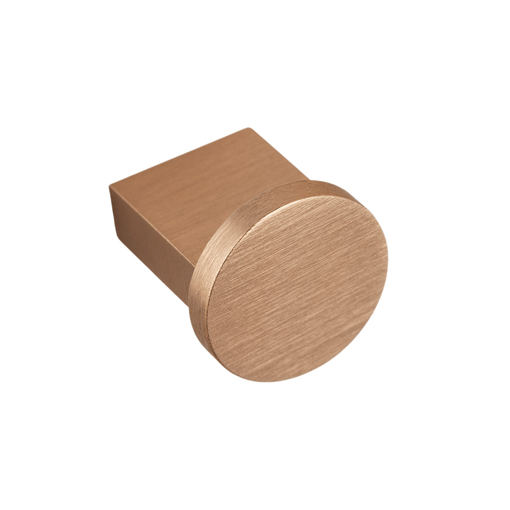 Knop Nexx Ø25mm - Mørk Børstet Messing