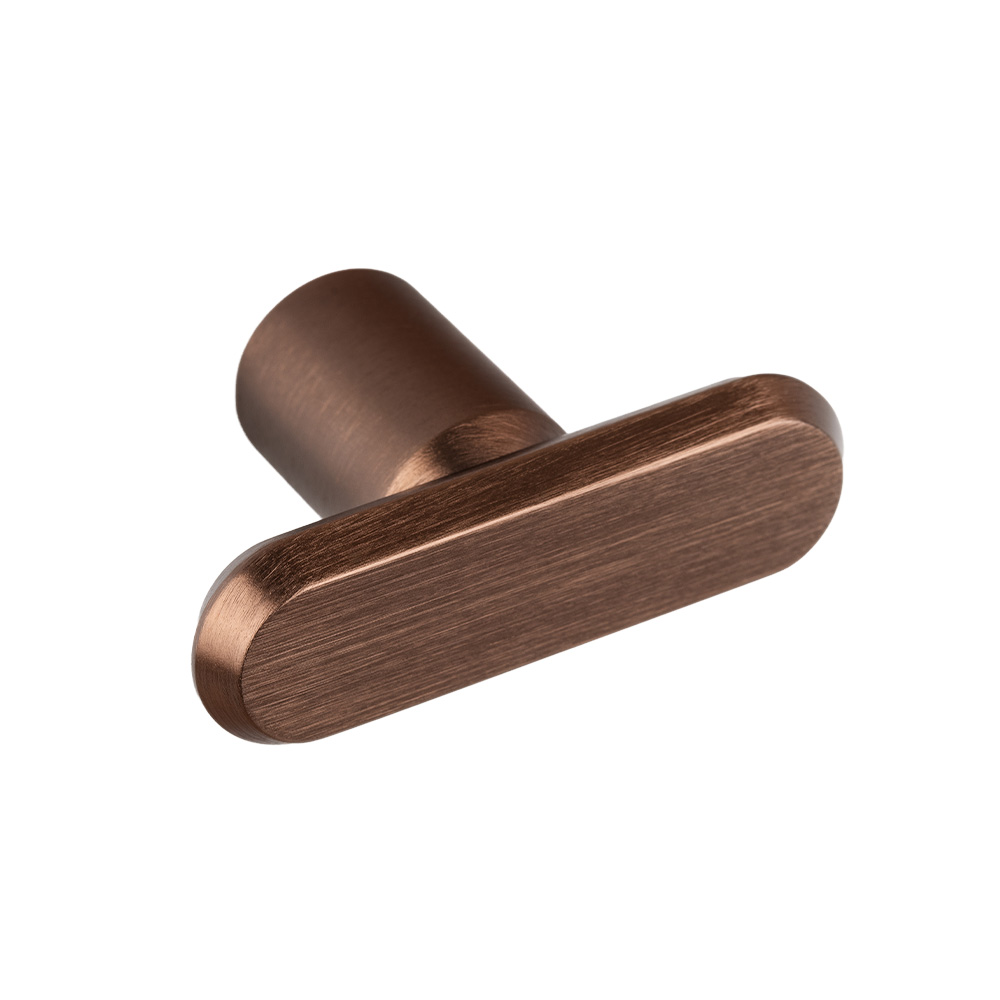 Knop T Fase - Børstet Bronze