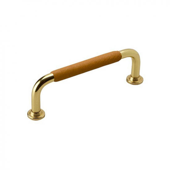 Greb 1353 - 96mm - Poleret Messing /Natur Læder Indpakket