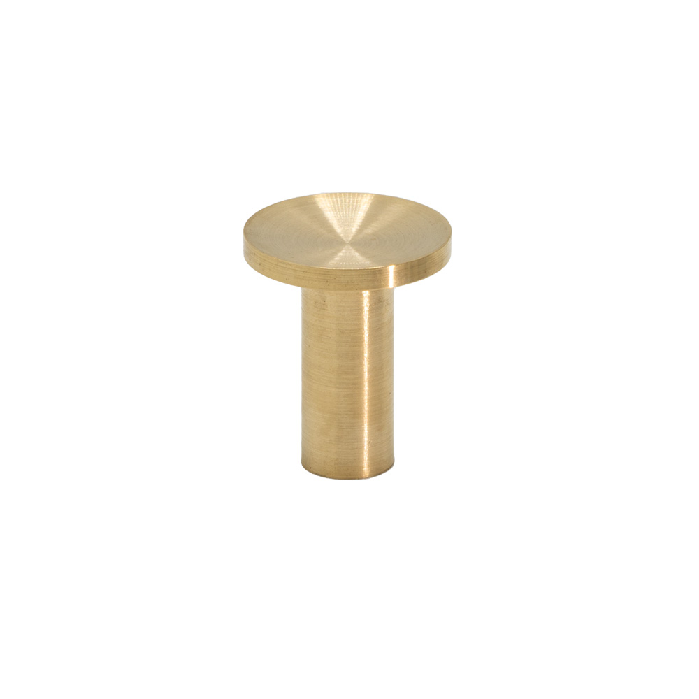 Knop Sture - 18mm - Børstet Ubehandlet Messing