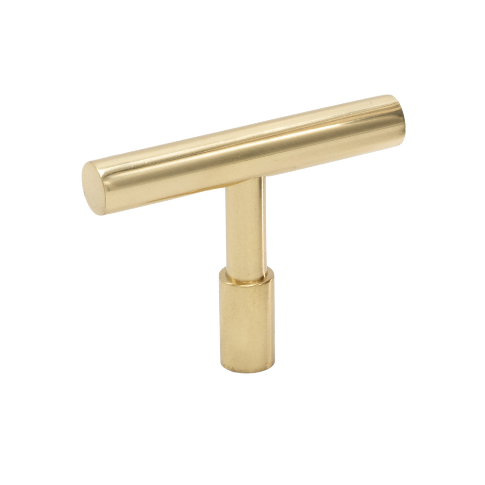 Knop T Spira - Poleret Messing