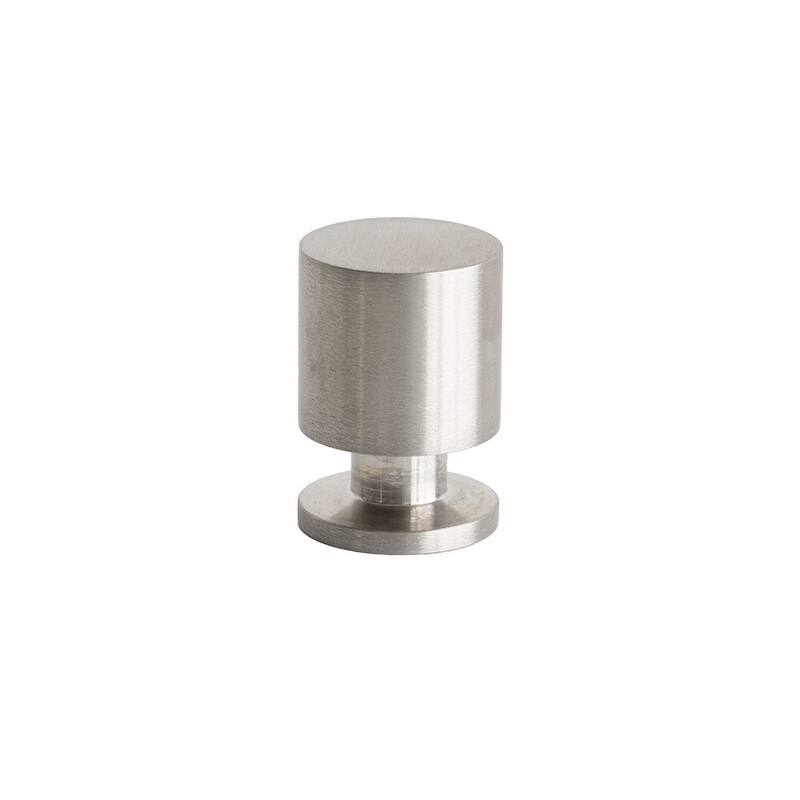 Knop Solo - 21mm - Børstet Rustfrit