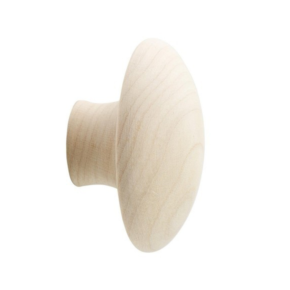 Knage Mushroom - 50mm - Ubehandlet Birk i gruppen Knager / Farve/Materiale / Træ hos Beslag Online (370061-21)