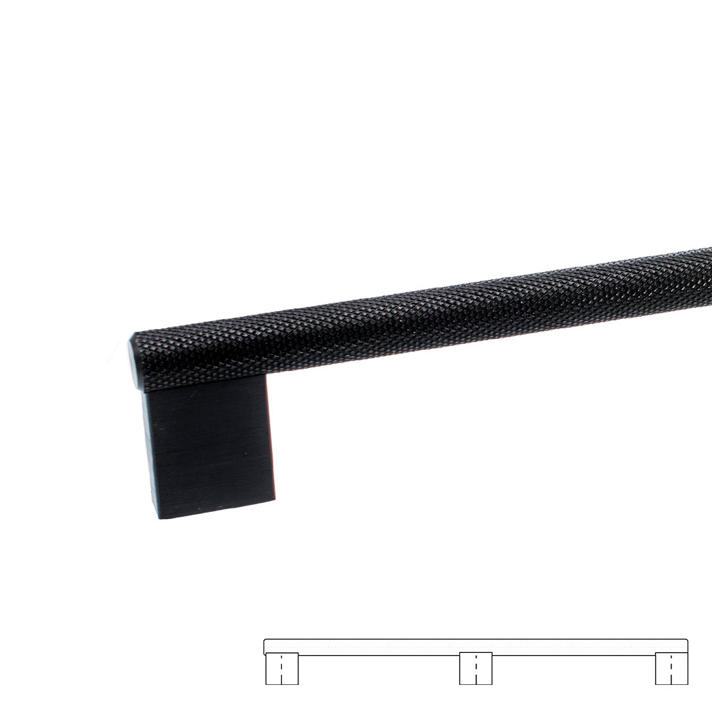 Håndtak Graf Mini - 1178mm - Sort i gruppen Håndtak / Farge/Materiale / Sort hos Beslag Online (370241-11)