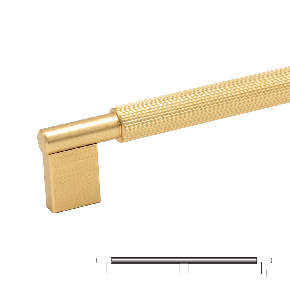 Greb Arpa - 1178mm - Børstet Messing