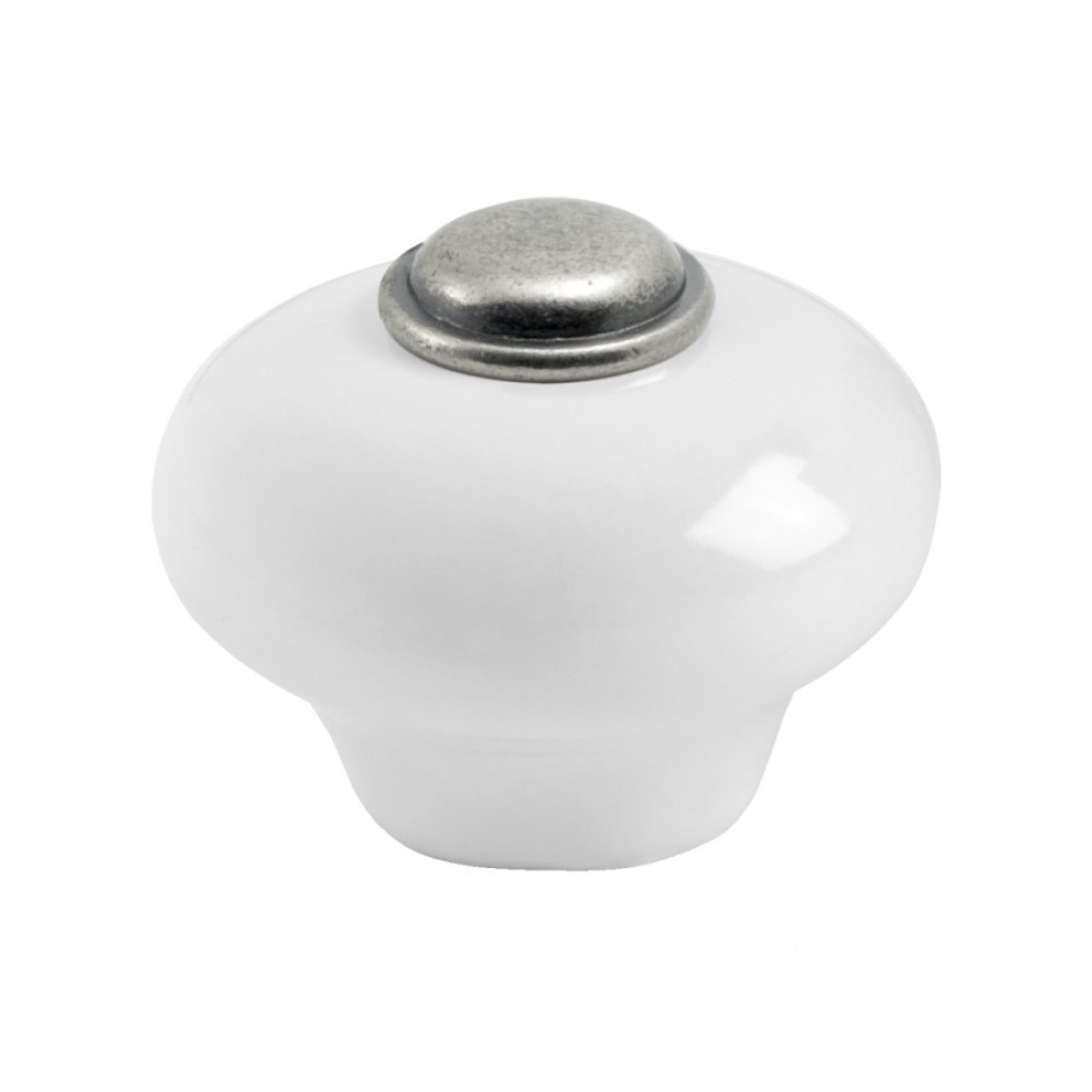 Knop 409 - 32mm - Tin/Porcelæn i gruppen Knopper / Farve/Materiale / Antik hos Beslag Online (391111-11)