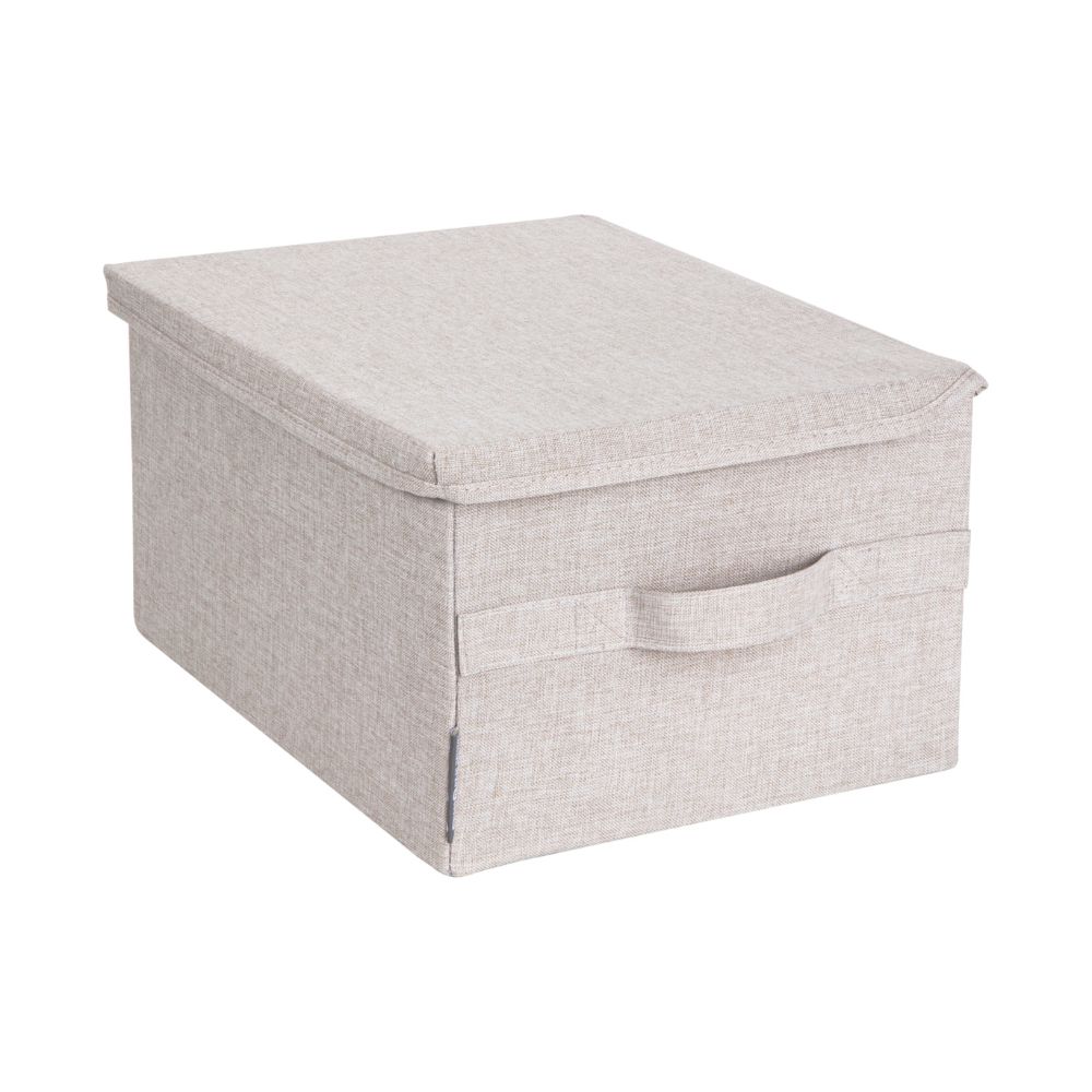 Opbevaringsboks med låg - Medium - Beige