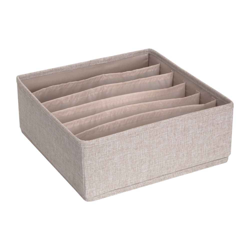 Opbevaringsboks med 6-rum - Large - Beige