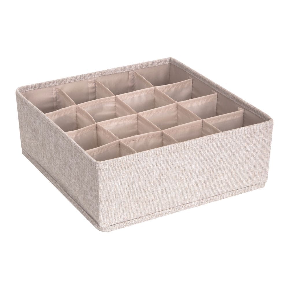 Opbevaringsboks med 16-rum - Beige