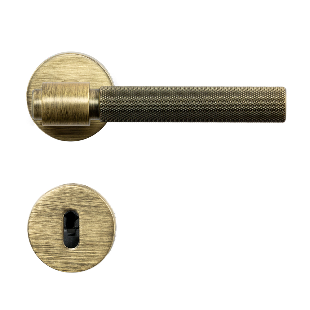 Dørhåndtag Helix 200 - Europæisk Standard - Antik Bronze