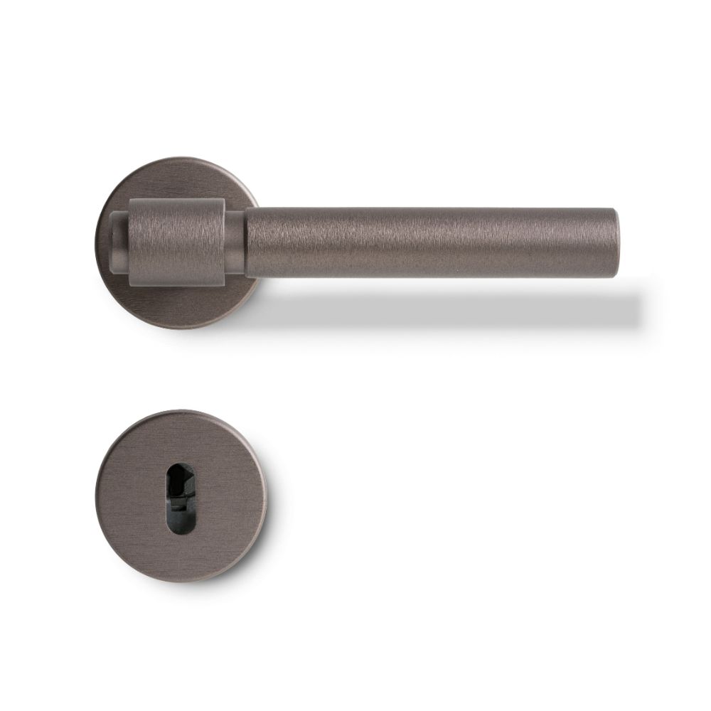 Dørhåndtag Helix 200 Plain - Europæisk Standard - Mørk Bronze