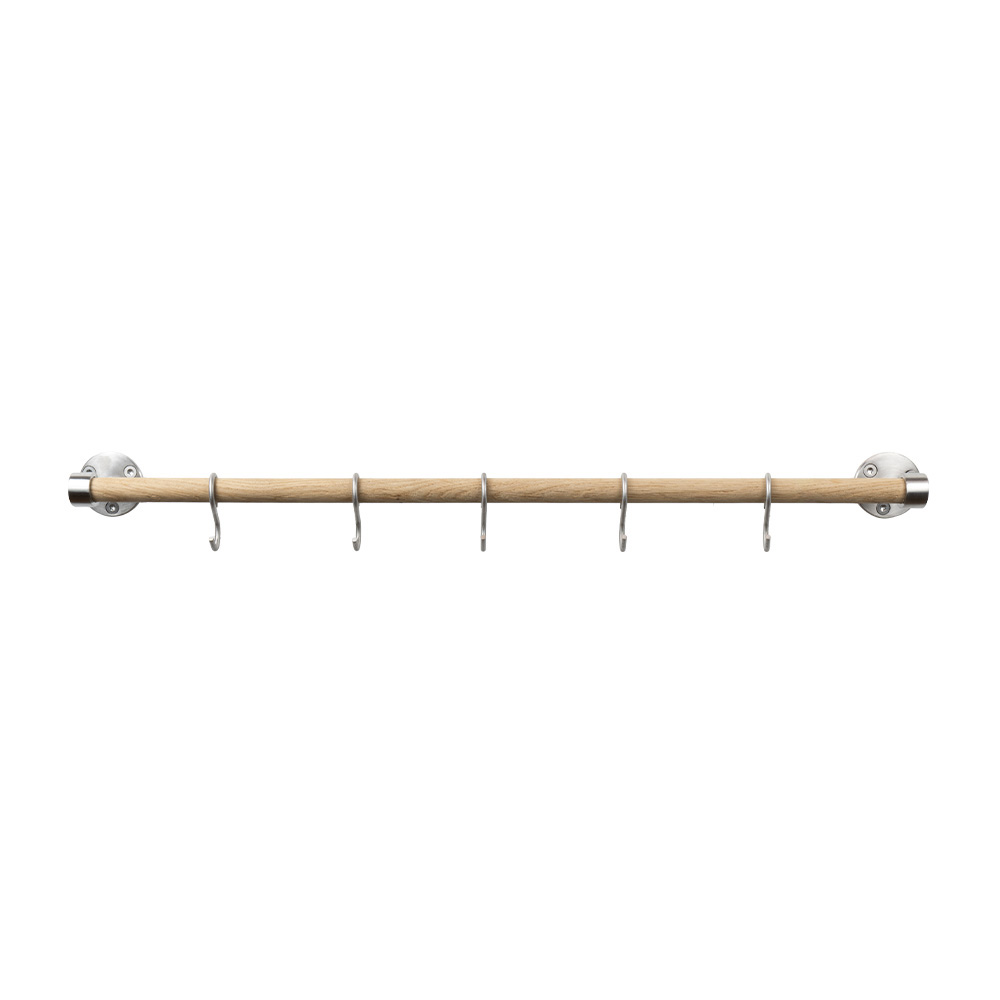 Køkkenstang Aveny - 600mm - Komplet - Eg/Børstet Rustfrit