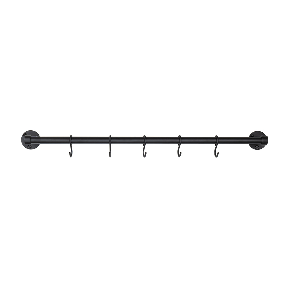 Køkkenstang Aveny - 600mm - Komplet - Mat Sort