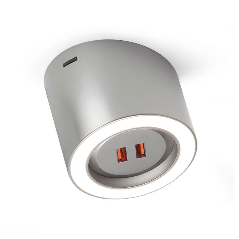 LED-Spot Unika -  USB - Rustfritt Look i gruppen Belysning / All Belysning / LED Spotter hos Beslag Online (972787)