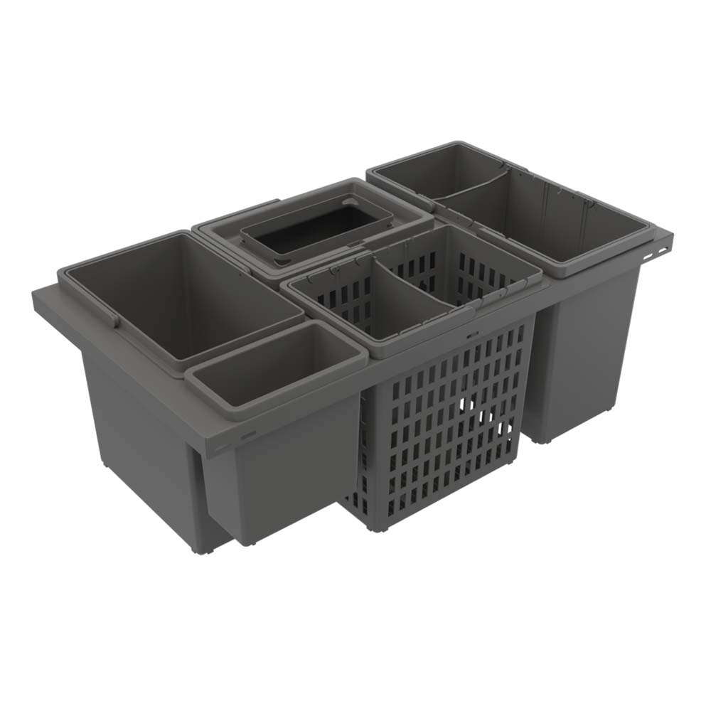 Affaldssystem - Cube Basic Eco - Mørkegrå i gruppen Opbevaring / Al Opbevaring / Affaldssystem hos Beslag Online (for-cube-basic-eco-gra)