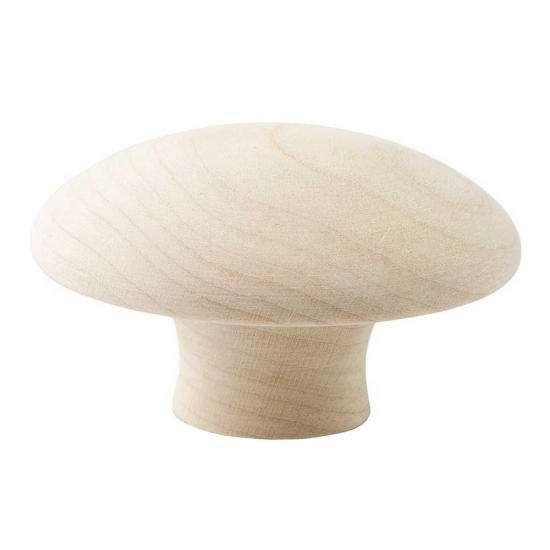 Knop Mushroom - Ubehandlet Birk