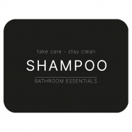 Selvklæbende Etiket - Shampoo - Mat Sort