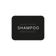 Selvklæbende Etiket - Shampoo - Mat Sort