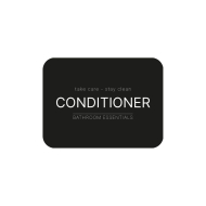 Selvklæbende Etiket - Conditioner - Mat Sort