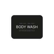 Selvklæbende Etiket - Body Wash - Mat Sort
