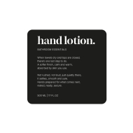 Selvklæbende Etiket Premium - Hand Lotion - Mat Sort
