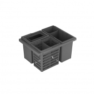 Affaldssystem - Cube Basic Eco - Mørkegrå