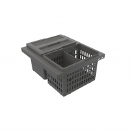 Affaldssystem - Cube Basic Low - Mørkegrå