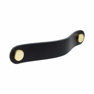 Greb Loop Round - 128mm - Sort Læder/Messing