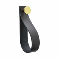 Loop Strap - Sort Læder/Messing