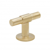 Cabinet Knob T Uniform - Brushed Untreated Brass