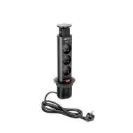 El-søjle 60mm 3stk 230V EU Stik – Sort