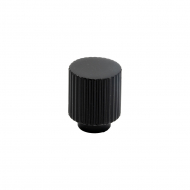 Cabinet Knob Helix Stripe - Matte Black