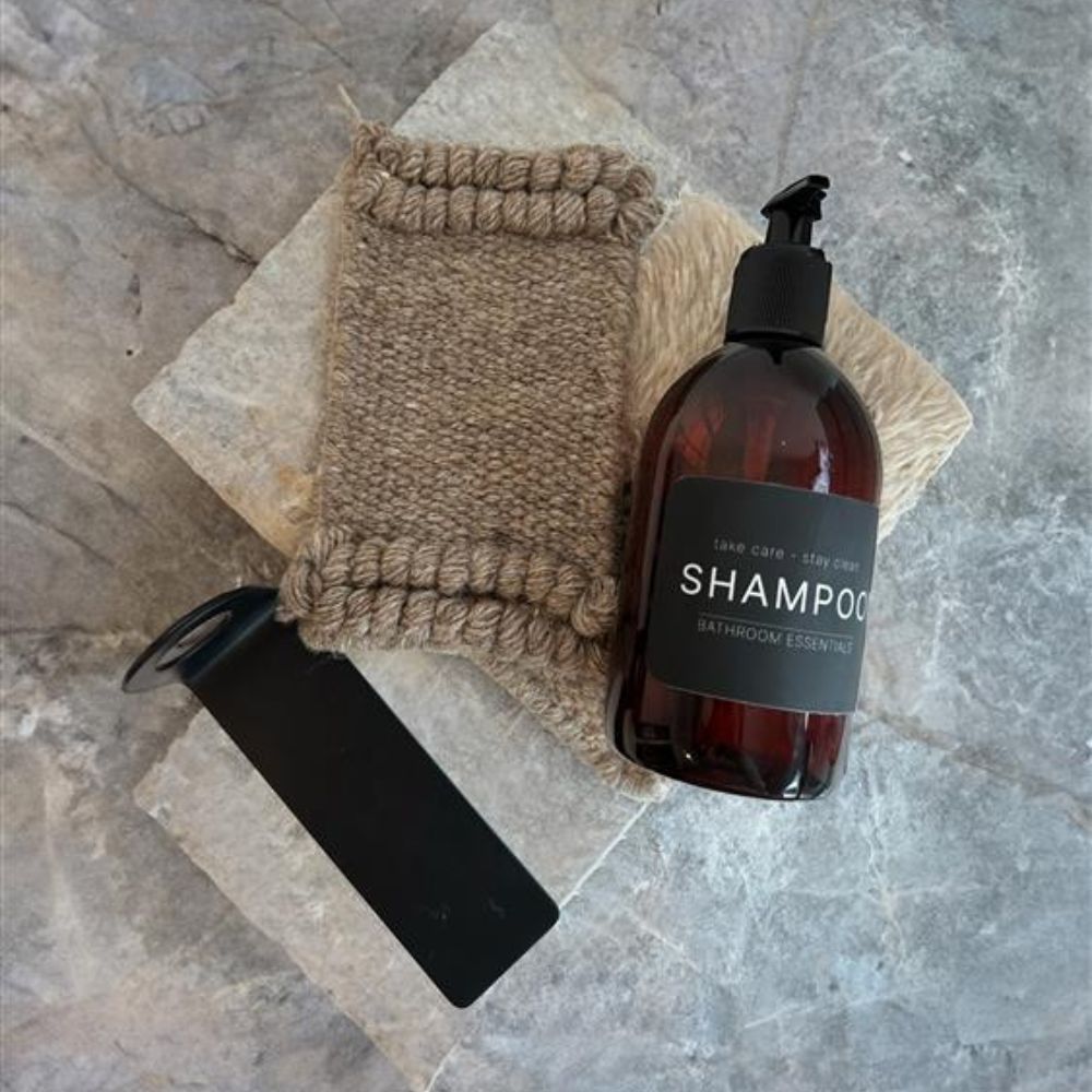 Selvklæbende Etiket - Hand Wash - Mat Sort