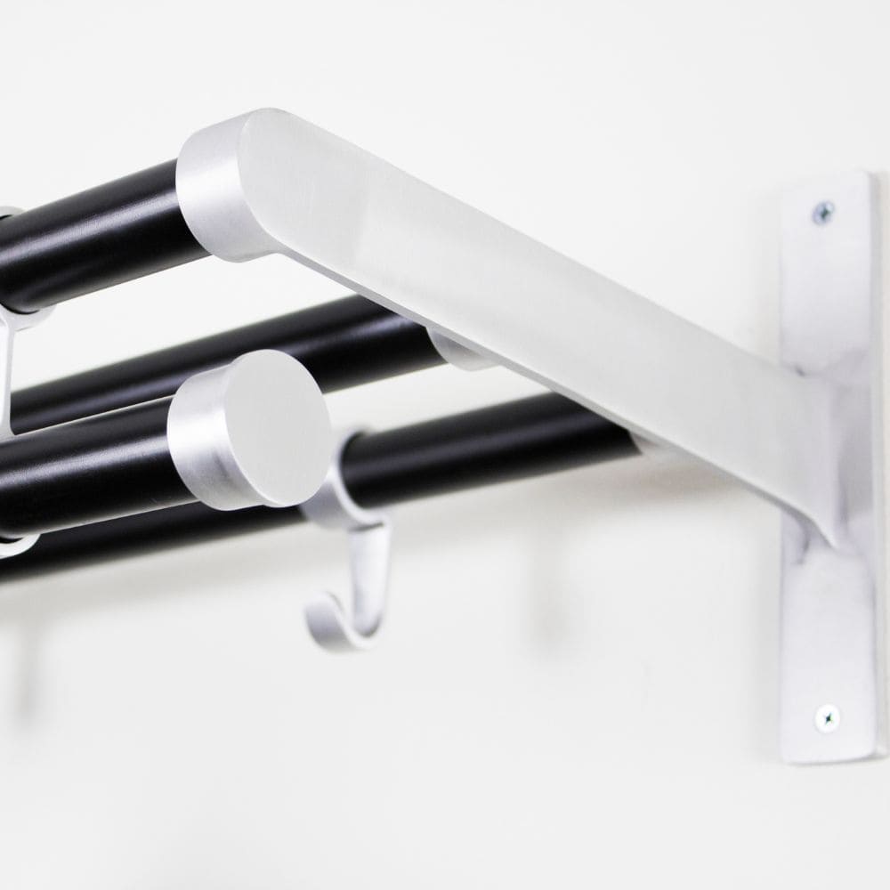 Hattehylde Elegant Plus - 1000mm - Sort/Aluminium