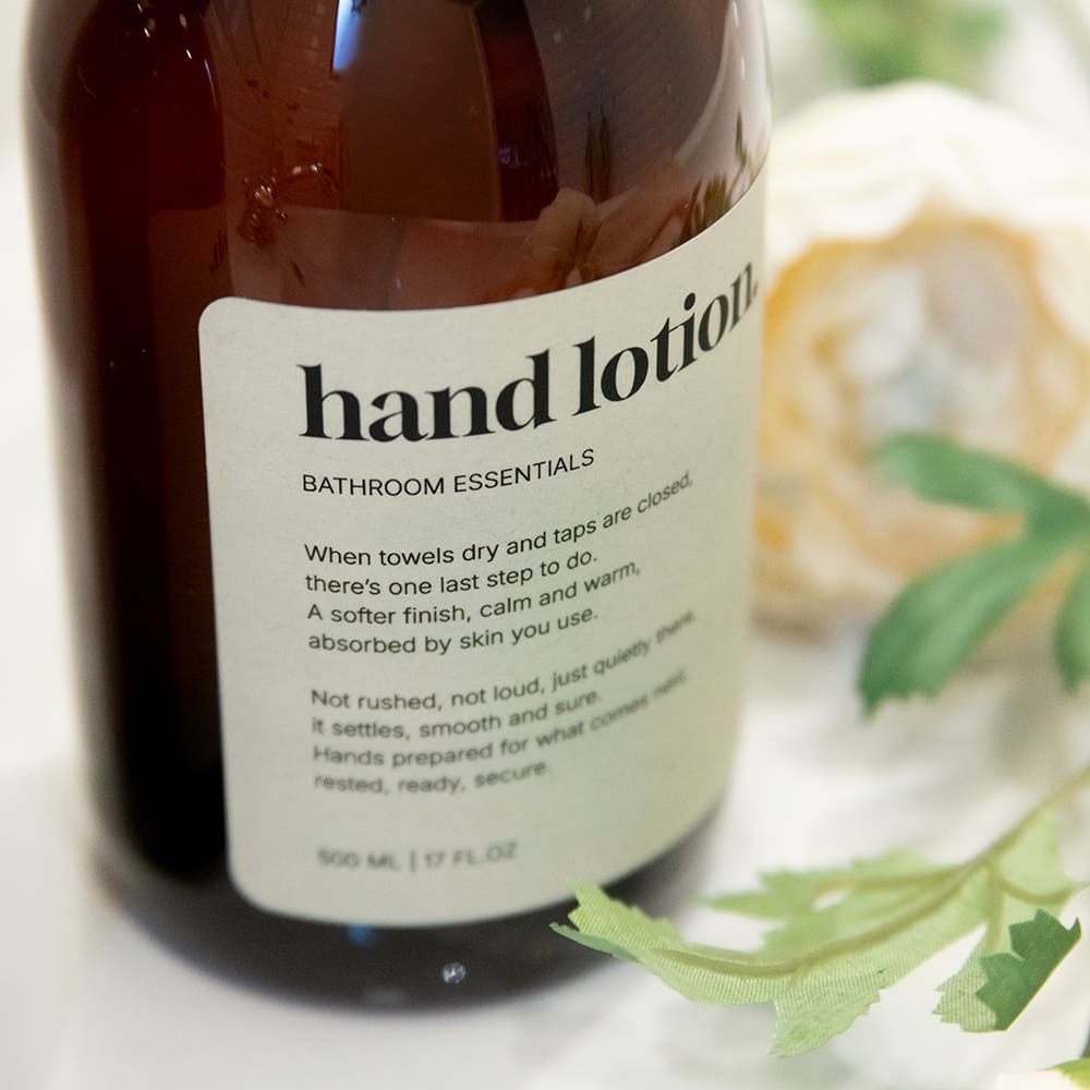 Selvklæbende Etiket Premium - Body Wash - Beige