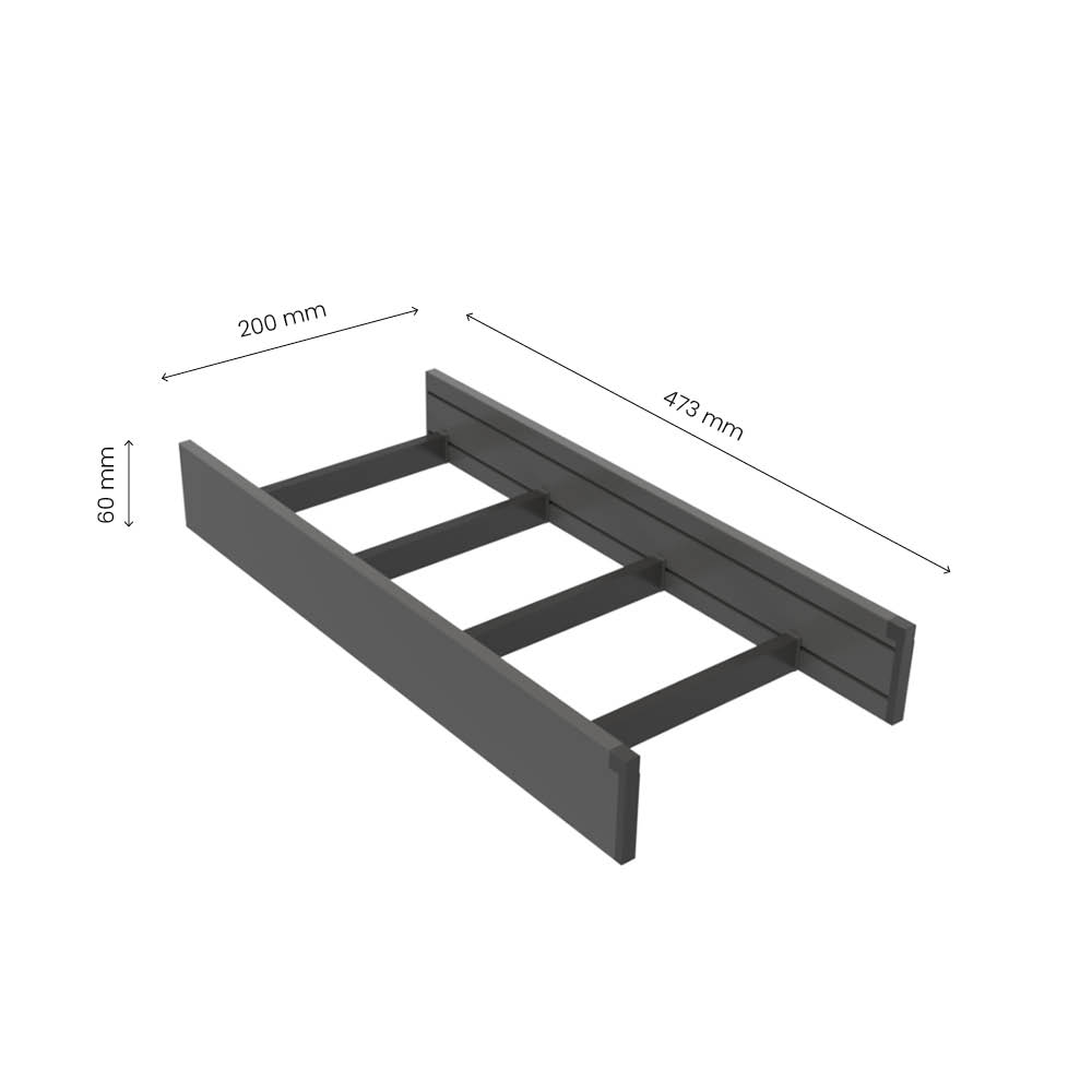 Krydderindsats Flex Basic - 500 (473mm) - Mørkegrå