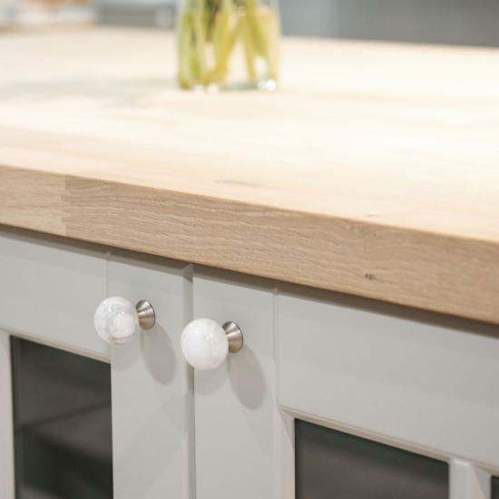 Knop Bead Straight - Carrara Marmor