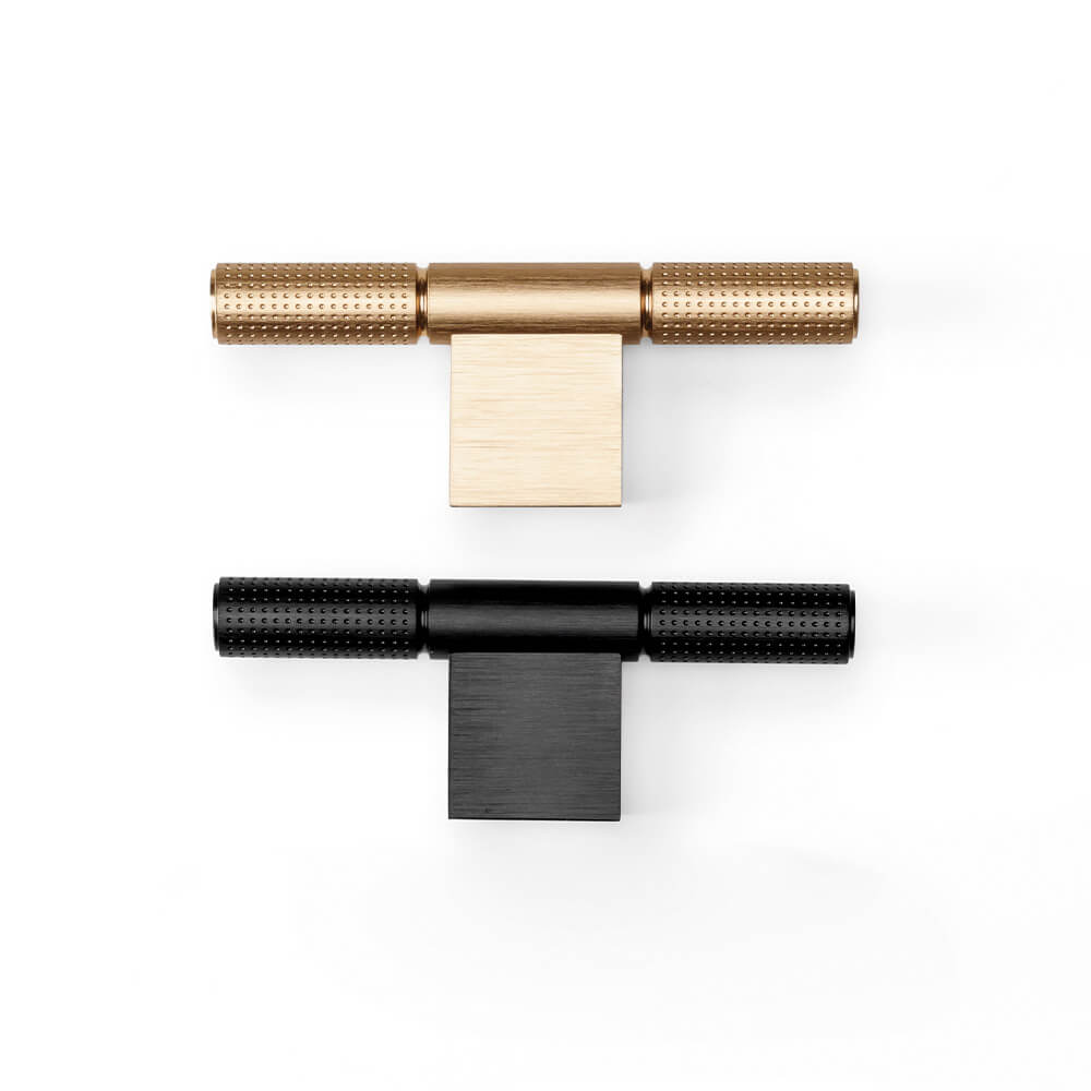 Knop T Point - Børstet Messing