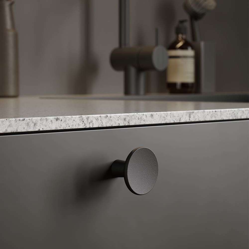 Knop Terra - Mat Sort